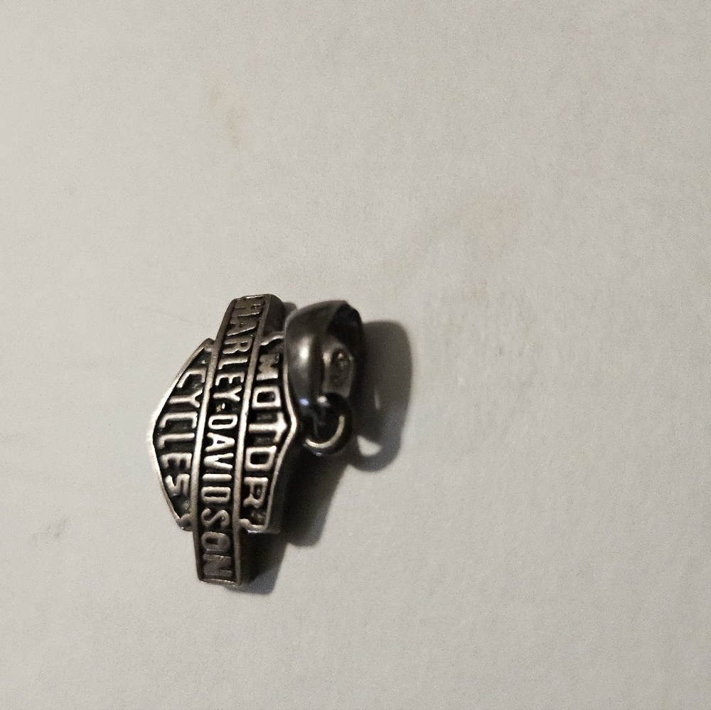 Harley-Davidson 925 Sterling Silver Bar and Shield Logo Motorcycle Biker Pendant - Picture 6 of 16